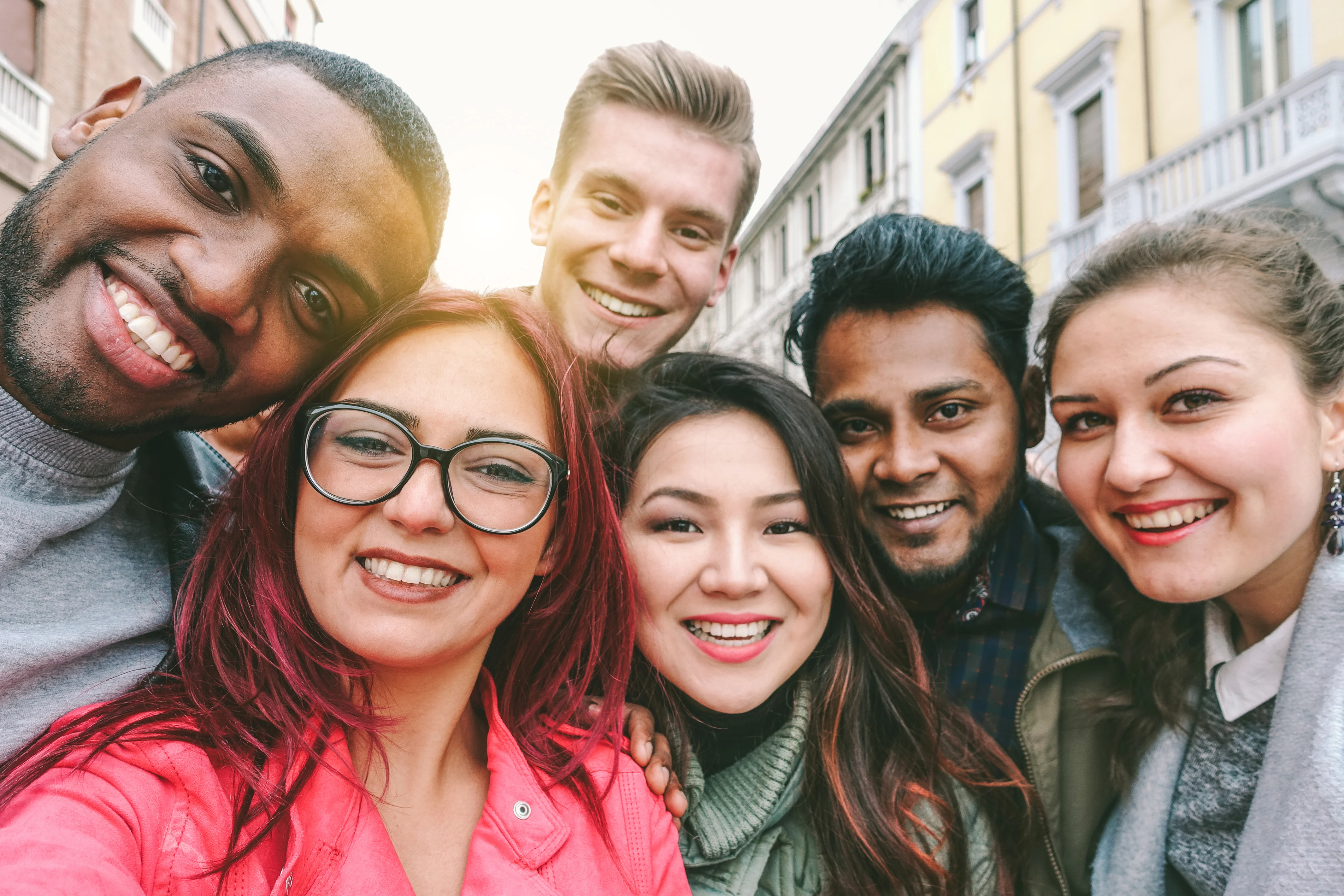 Group of friends posing for a photo