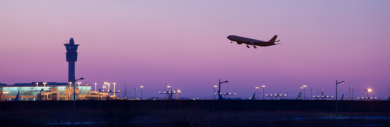 Australia airport skyline view