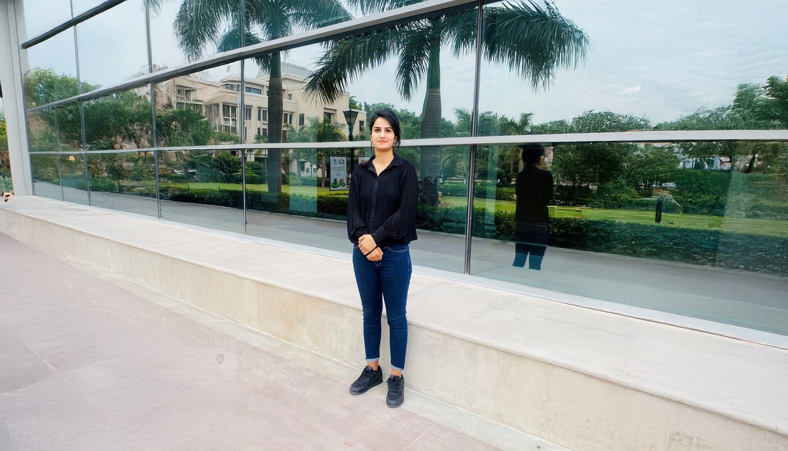 Article banner showing the title ‘From Gurgaon to Melbourne: Why Saloni Says Planning Ahead Made All the Difference’ with Saloni standing outside a modern building."