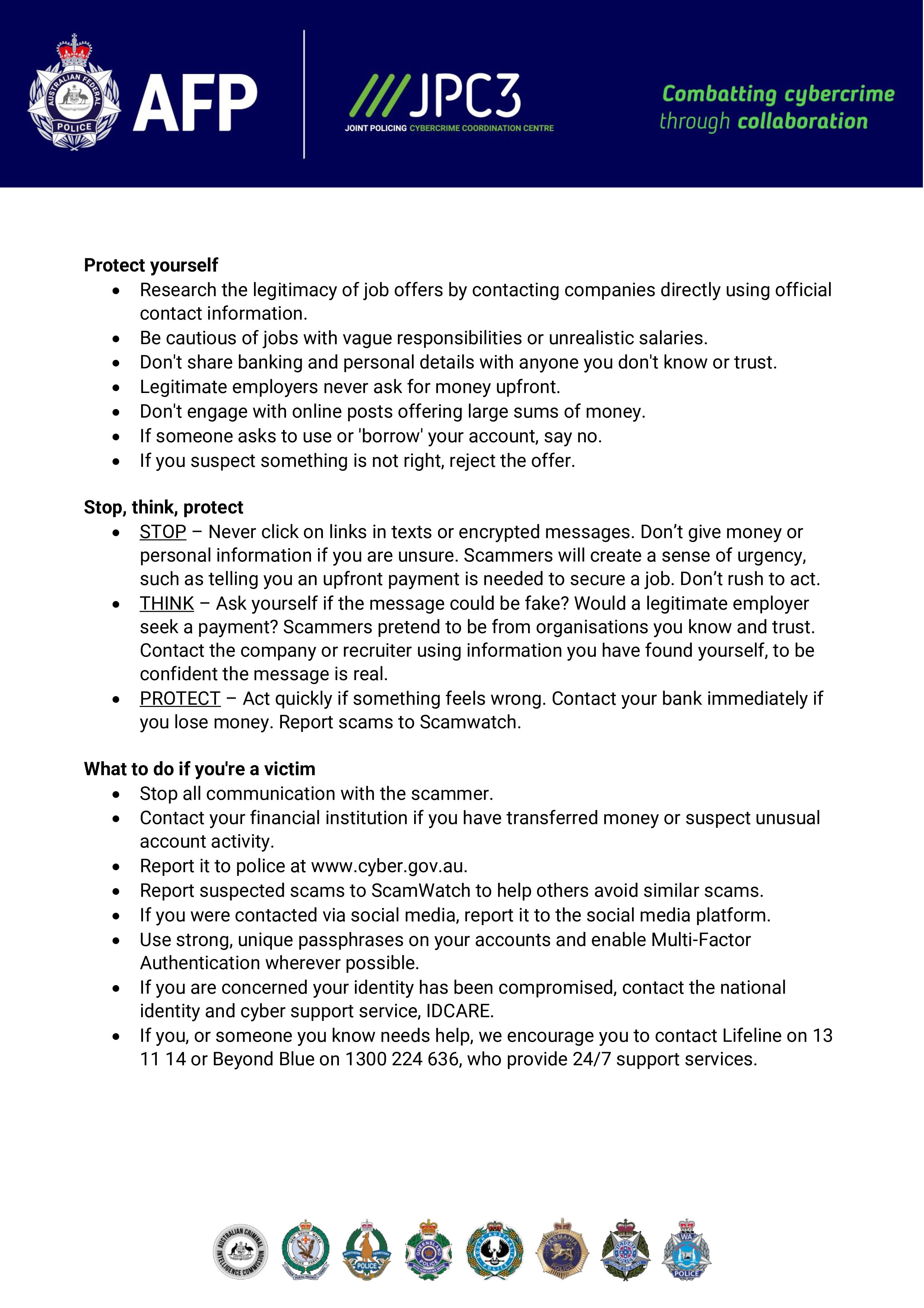 Employment Scam Fact Sheet 2