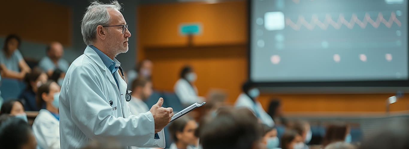 Medical students in class