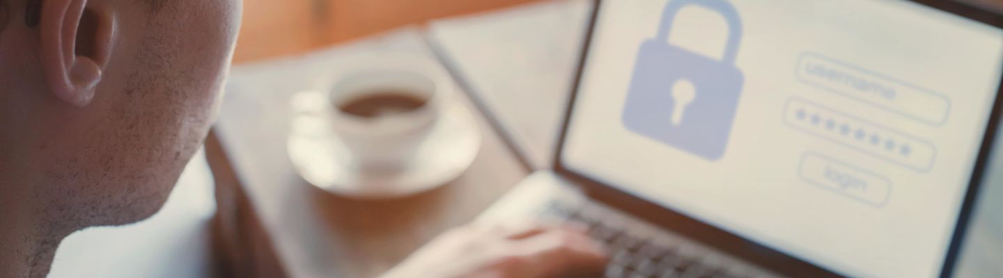 A user typing username and password on a computer screen