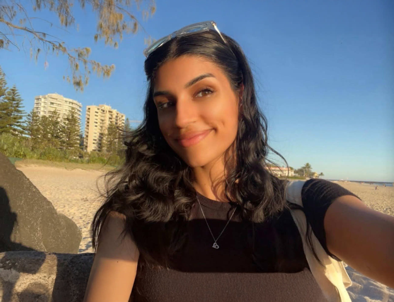 Abi Sran original image on the beach in Australia