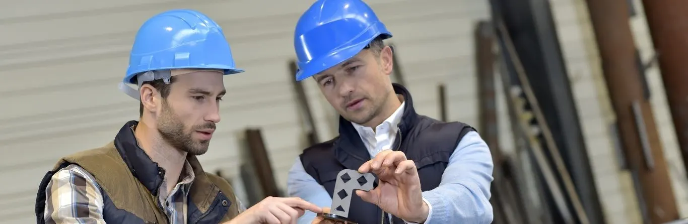 Two students in vocational education training programme