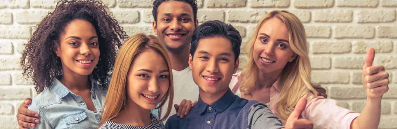 IDP students seen happy and excited for their study abroad journey