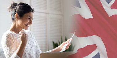 A happy female student