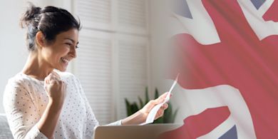 A happy female student