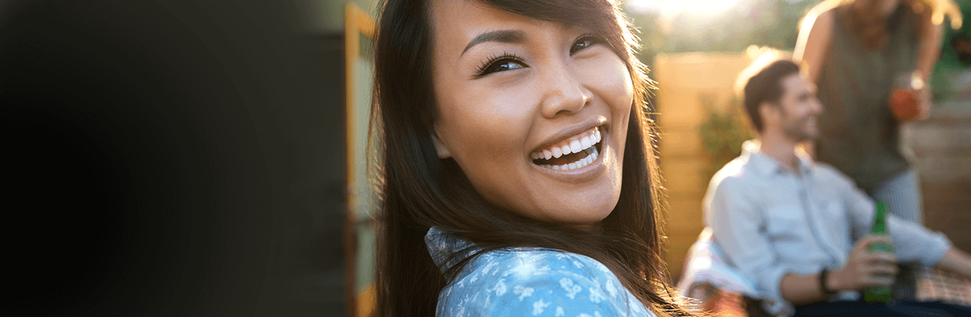 lady smiling at camera