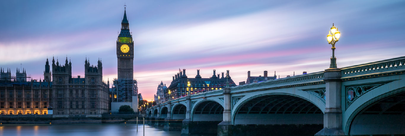 London bridge across a bridge at twilight