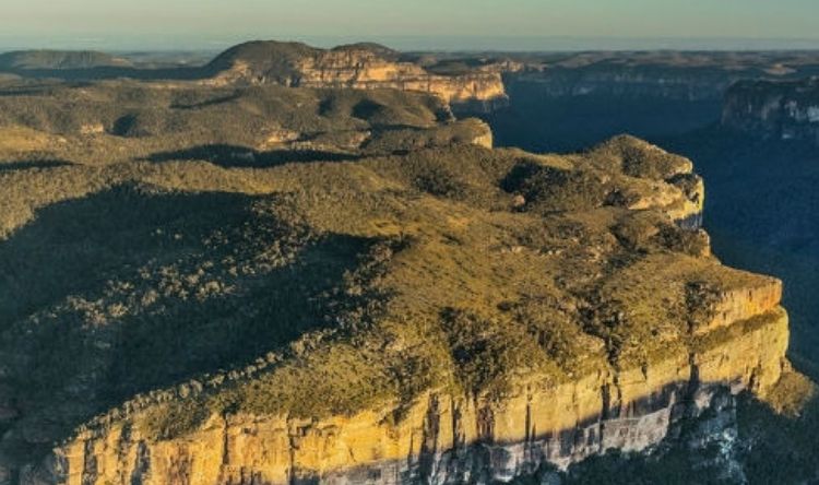 An aerial view of Byron Bay