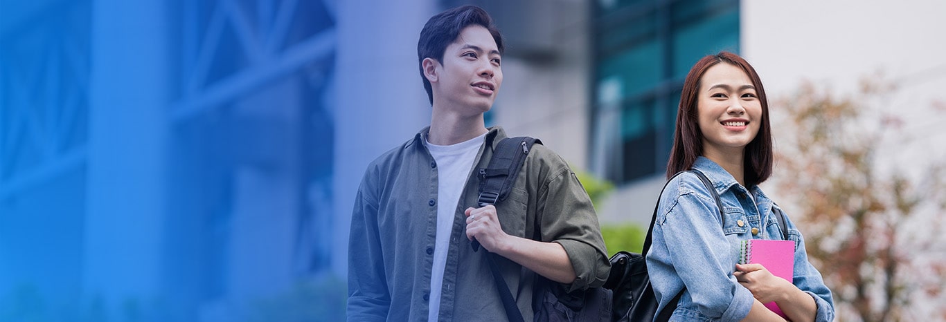 two students at campus