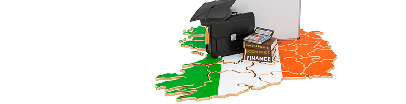 Business education in Ireland concept, 3D rendering