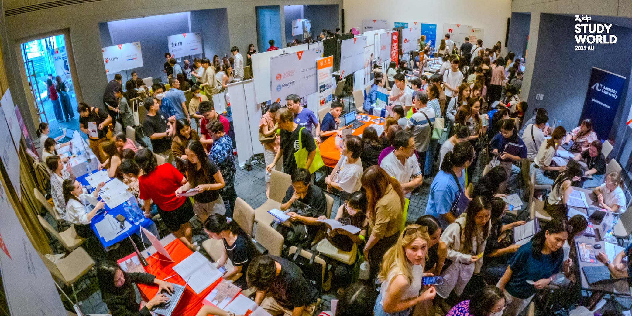 The lively, energetic, study abroad education fair full of opportunities.