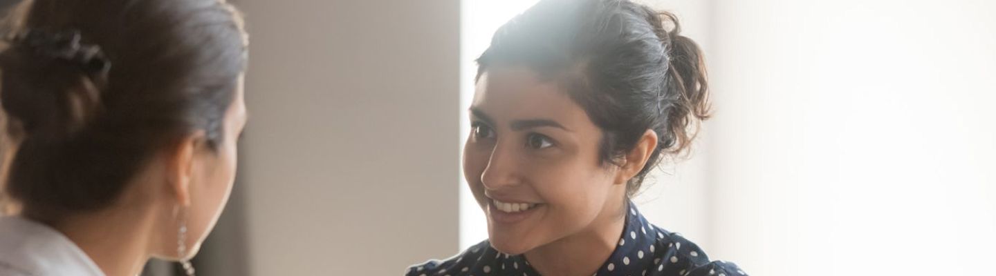Two female having a speech session