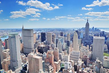 Birds eye view of the New York city