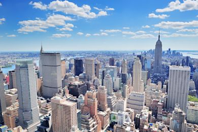 Birds eye view of the New York city