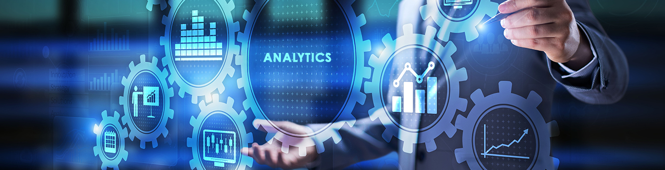 analytics business intelligence technology concept on screen