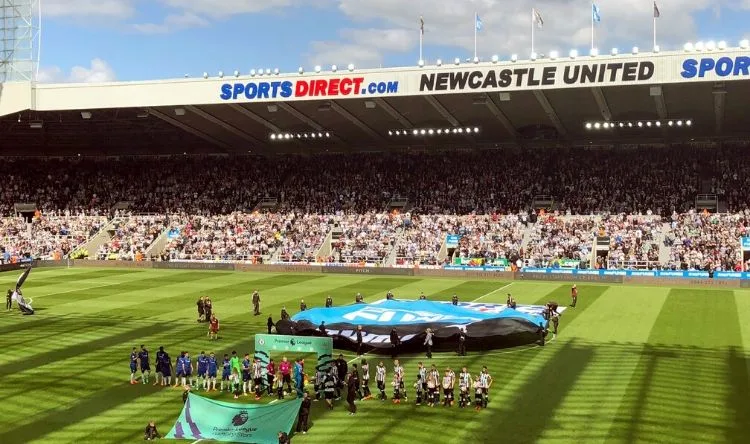 Newcastle football stadium where the famous EPL is played. 