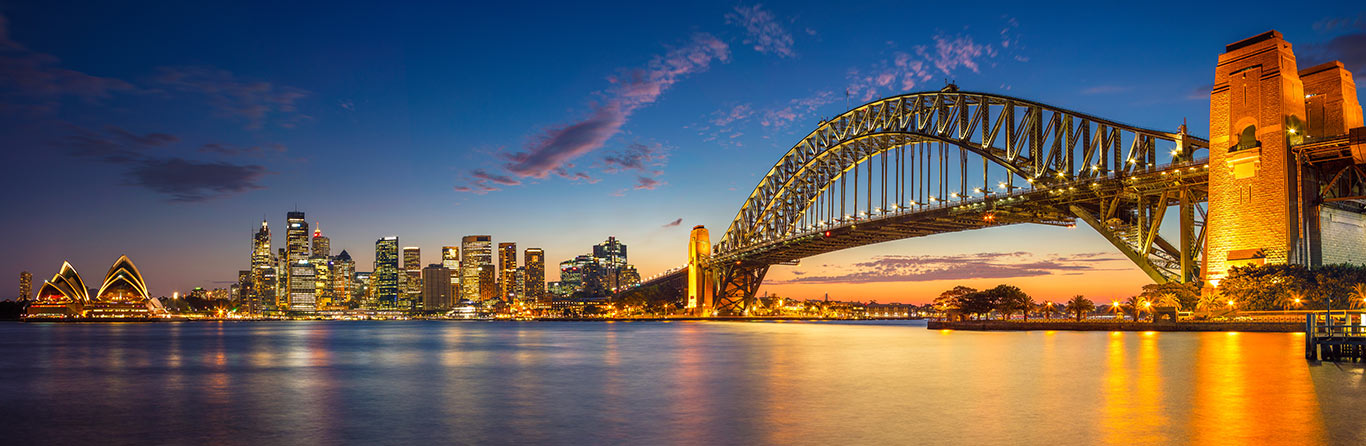 The Sydney Harbour Bridge, an iconic Australian landmark