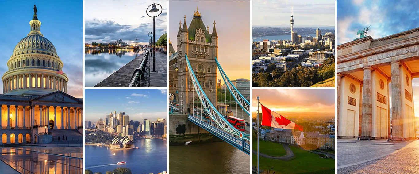 Multi pictures of countries best places
