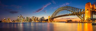 Sydney harbour view at night