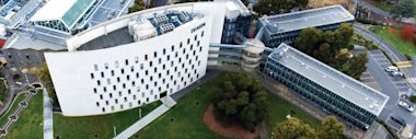 Drone shot of Deakin University 