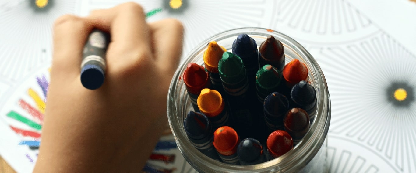 banner image showing a child drawing
