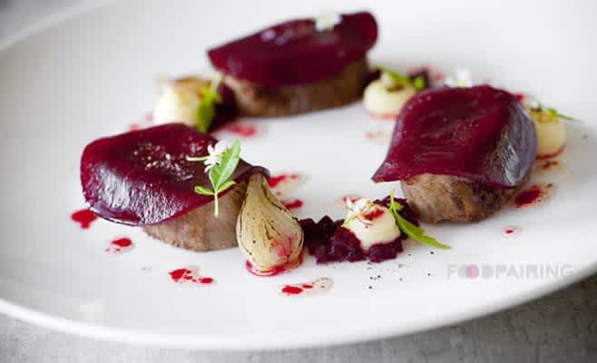 lamb fillet with beetroot 