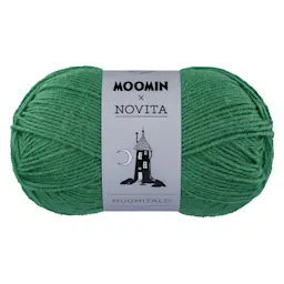 Novita Muumitalo -lanka on yksi Moomin x Novita -malliston tuotteesta. Langan värit ovat saaneet inspiraation Tove Janssonin kirjoista. Muumitalo on yksivärinen, 4-säikeinen ja DK-vahvuinen lanka.