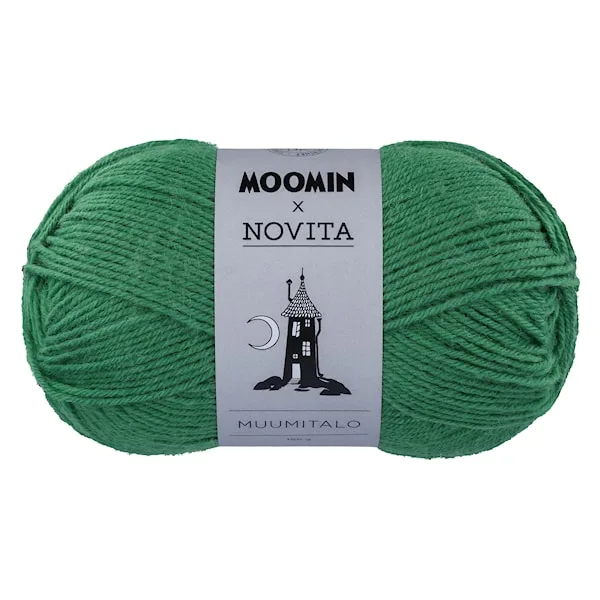 Novita Muumitalo-garnet er ett av produktene i Moomin x Novita-sortimentet. Inspirasjonen til fargene på garnet kommer fra bøkene til Tove Jansson. Muumitalo er et ensfarget, 4-tråders garn i DK-tykkelsen.
