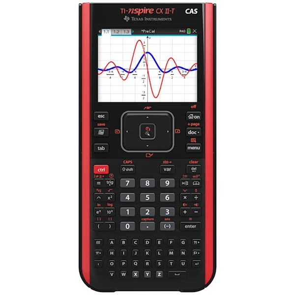 Neste generasjons TI-Nspire™ CX II-grafikkalkulatorer utvider plattformens unike visuelle, praktiske tilnærming til oppdagelse av begreper og utforsking i matematikk-, realfags- og STEM-klasserom.Den innebygde Computer Algebra System (CAS)-motoren gjør at studentene kan utføre både symbolske og numeriske beregninger.