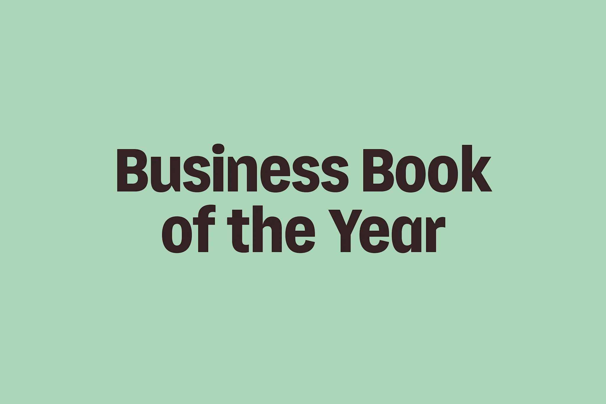Business Books of the Year