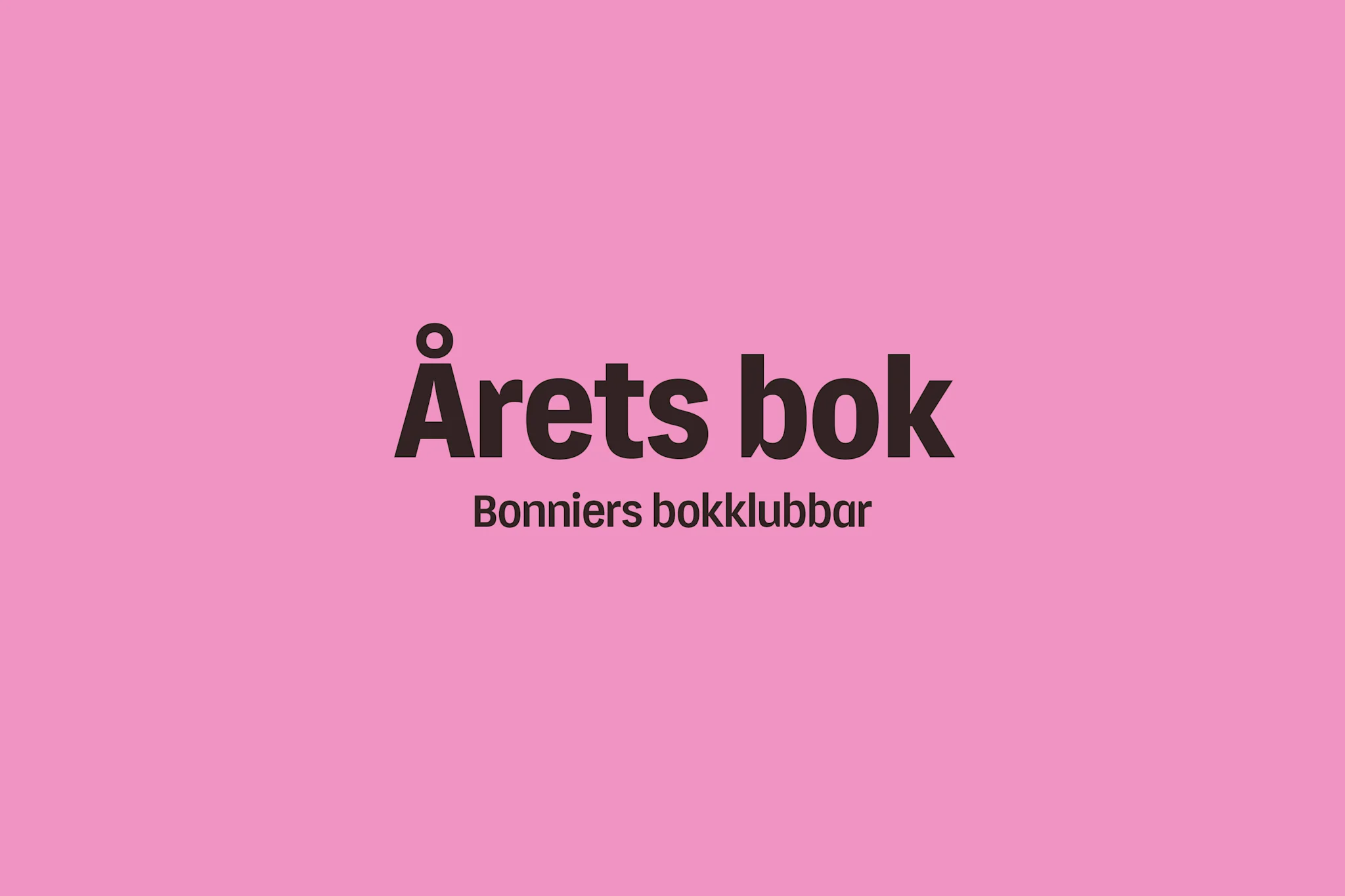 Årets Bok – Bonniers Bokklubbar SE