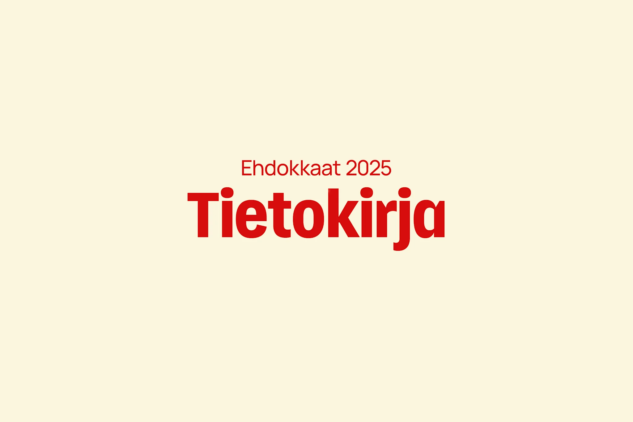Ehdokkaat: Adlibris-palkinto 2025 – Vuoden tietokirja