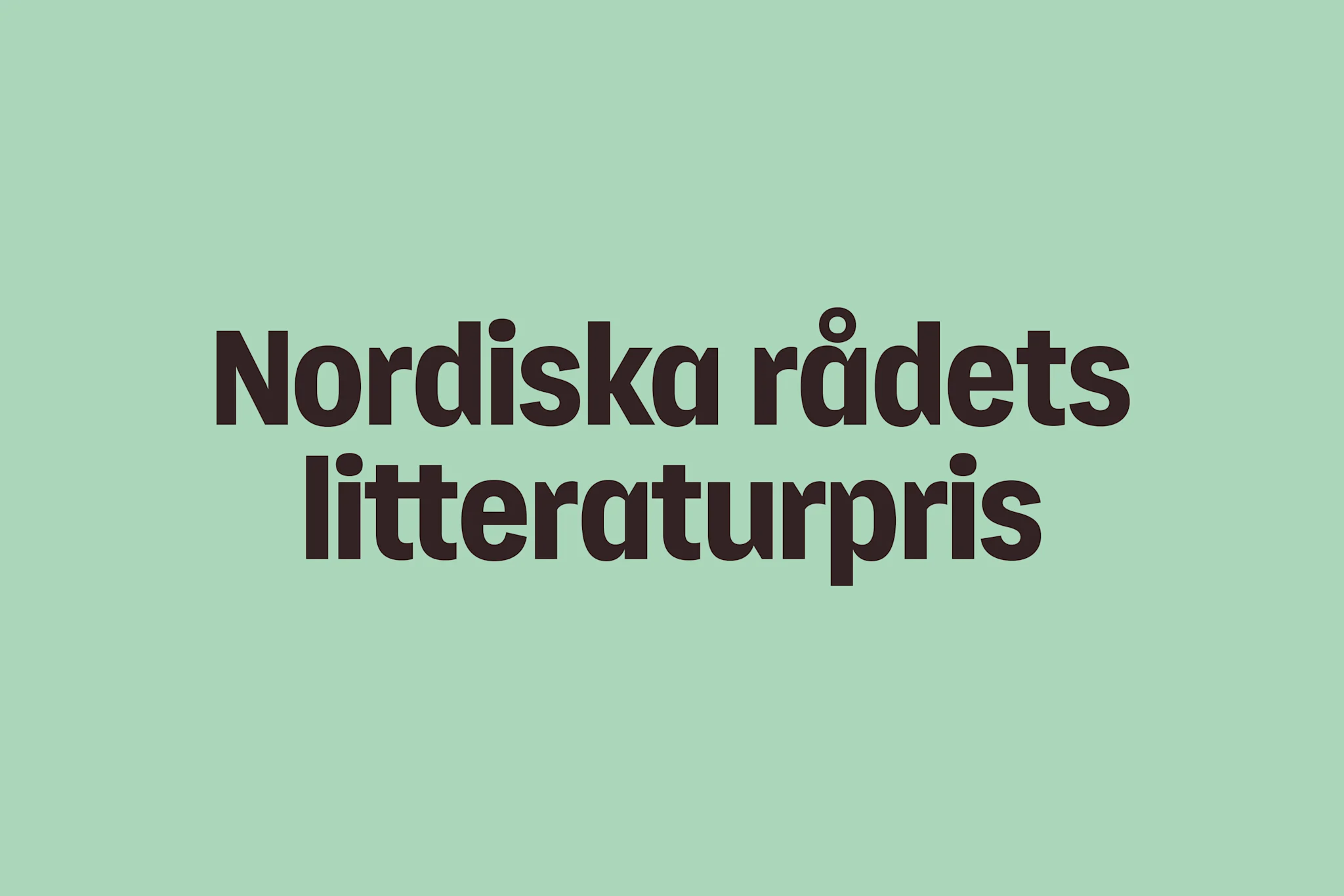 Nordiska rådets litteraturpris