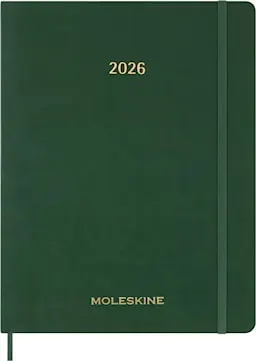 Kalender 2026 Essential Planner Weekly Vertical XXL Myrtle Green Moleskine