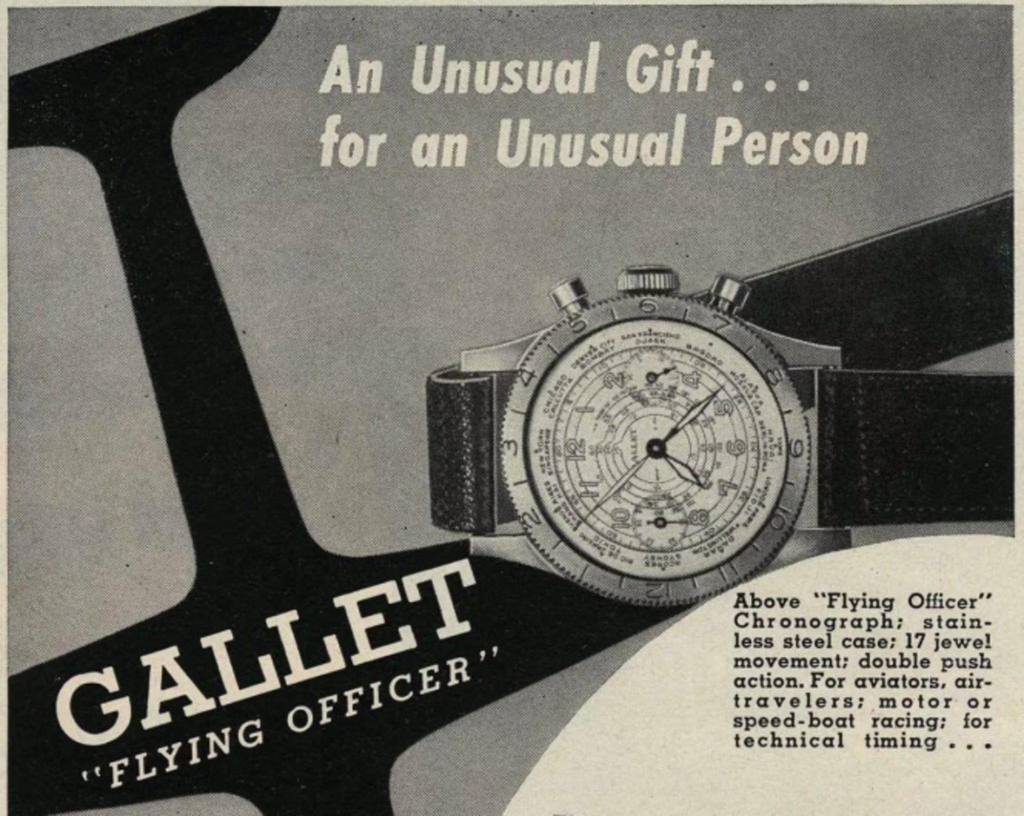 Gallet - 1950_ca_Gallet Flying Officer ad