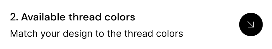 2. Available thread colors: Match your design to the thread colors