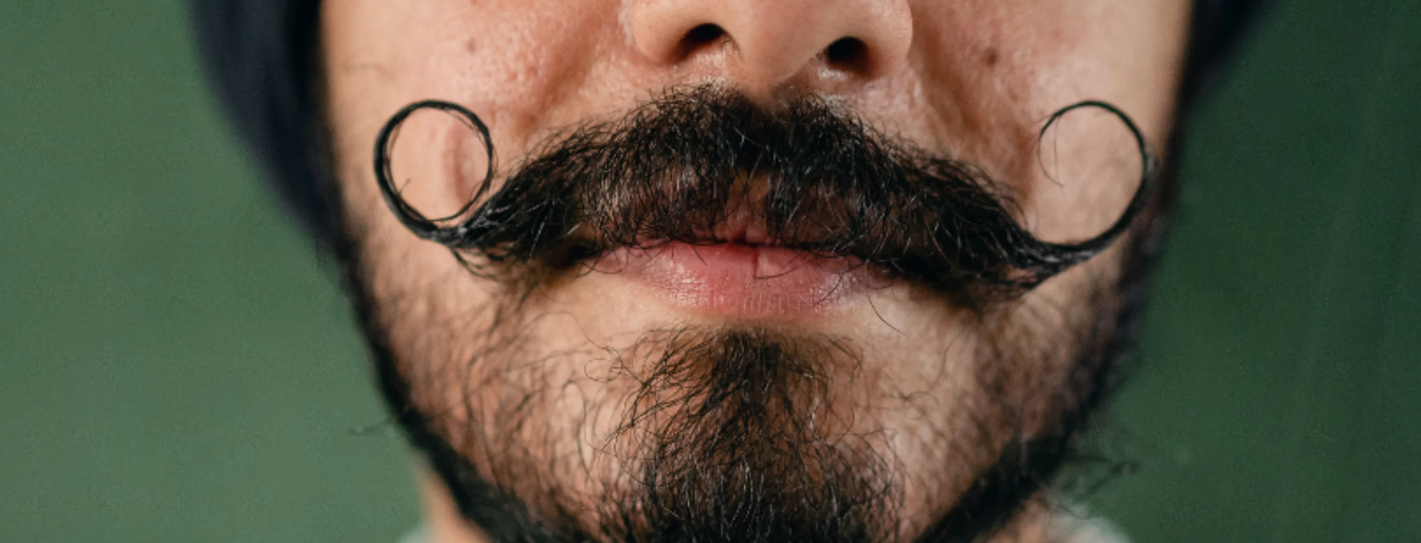 A waxed moustache