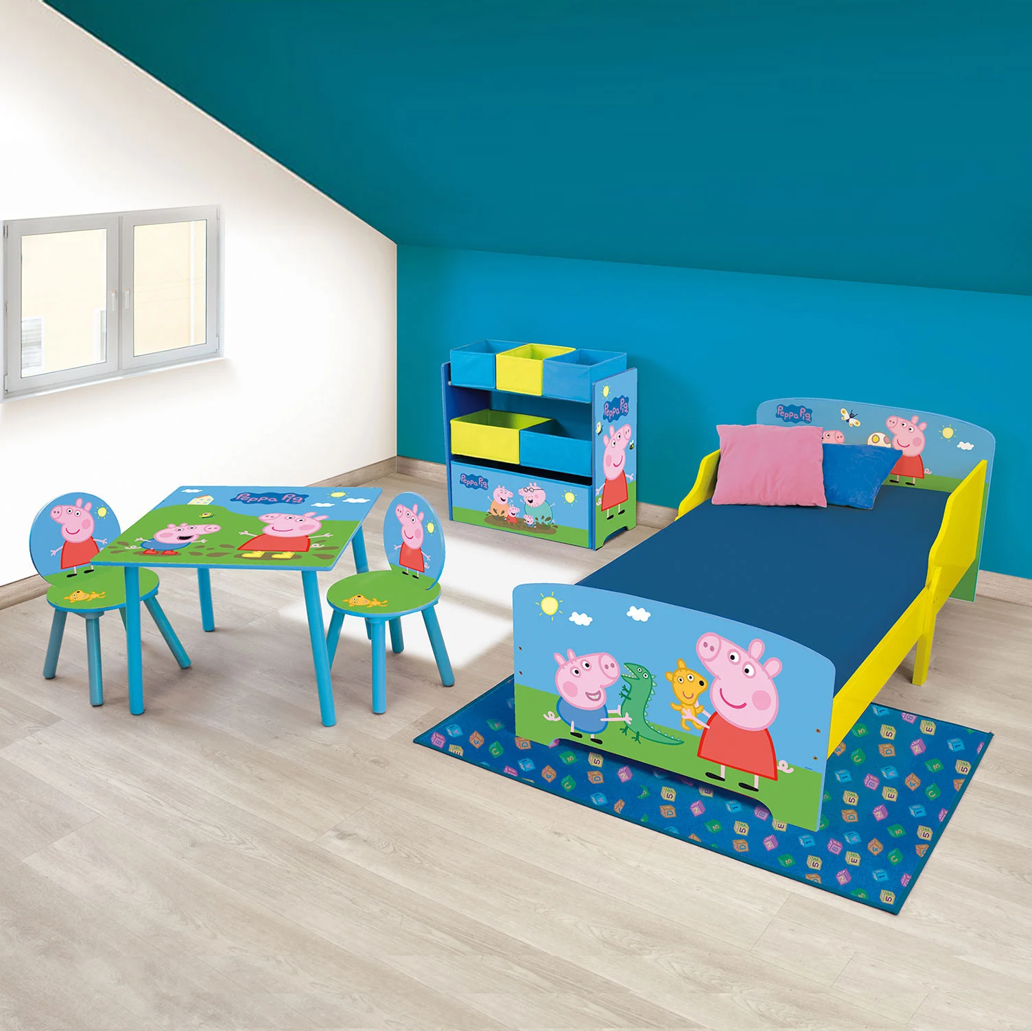 Cot bed bedding peppa pig hotsell