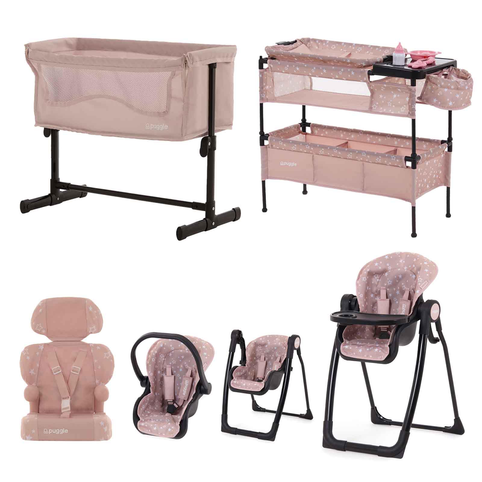 4 Piece Doll Playset Blush Pink
