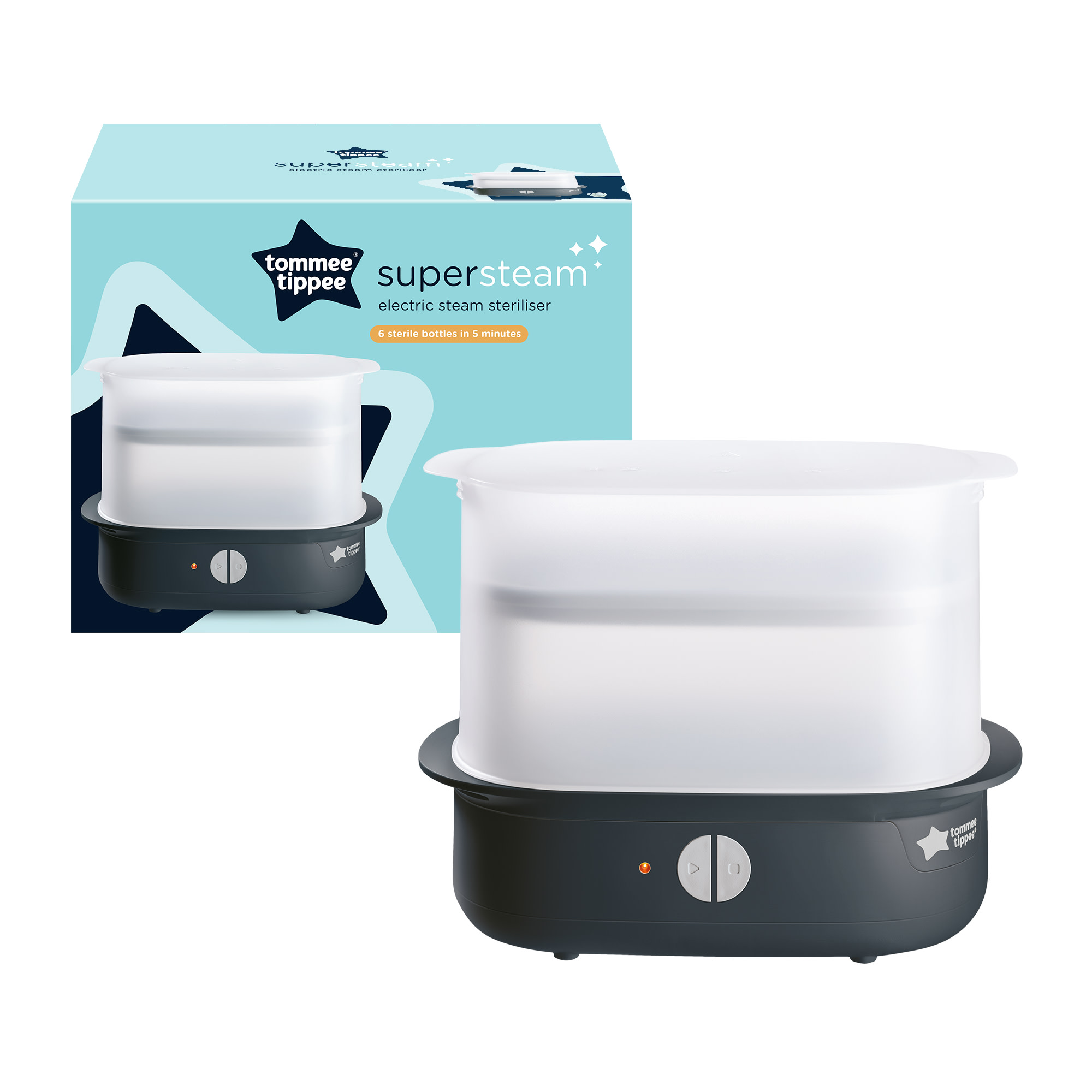 Tommee Tippee Super-Steam Advanced Electric Steriliser Black