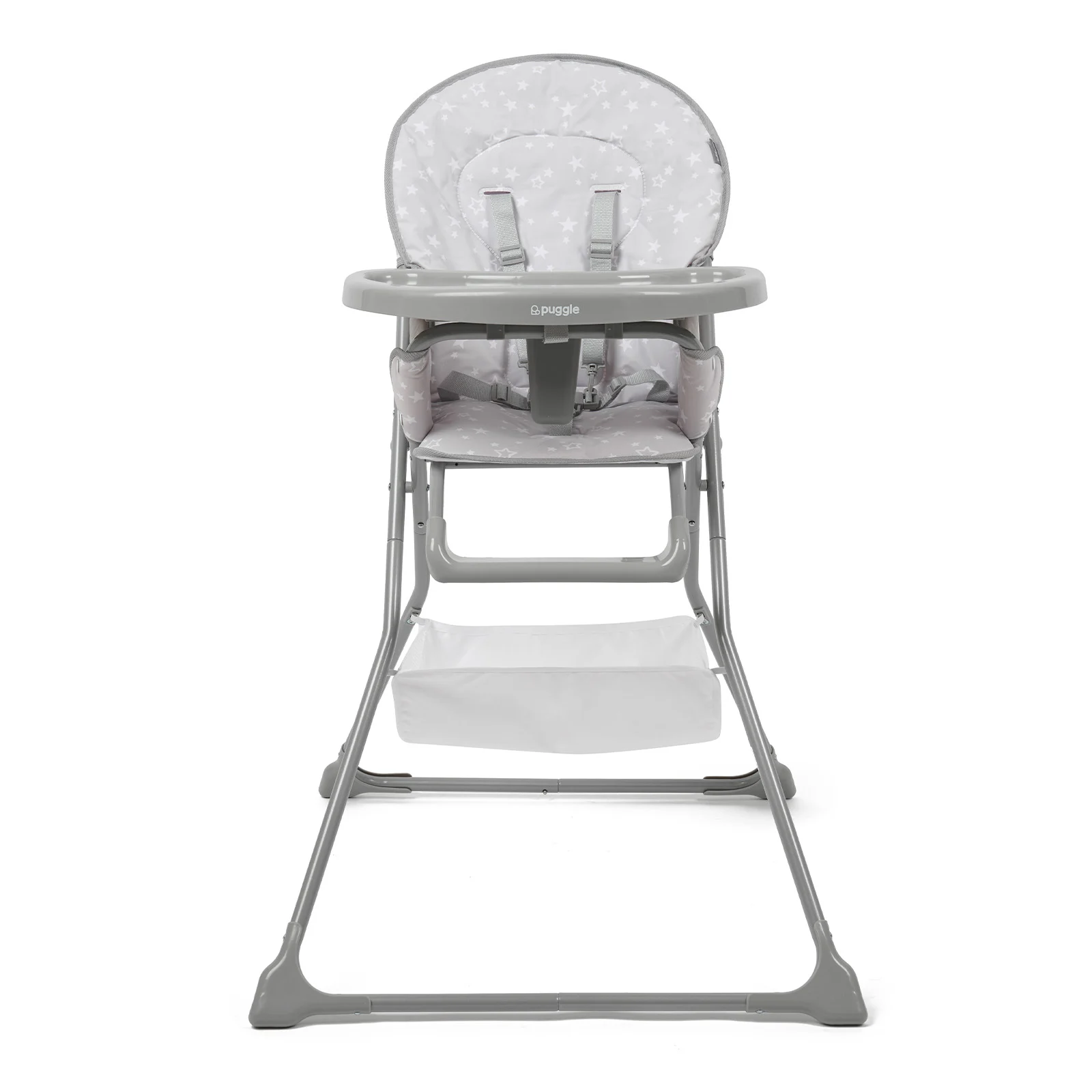 Puggle Dine Go Luxe Baby Highchair Scattered Stars Grey The
