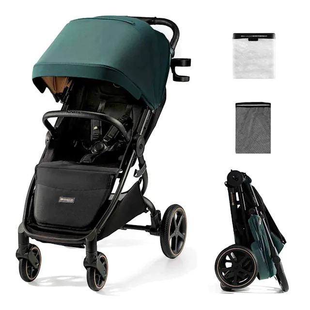Kinderkraft Mitzy Stroller with Cup Holder & Rain Cover - Jade Green