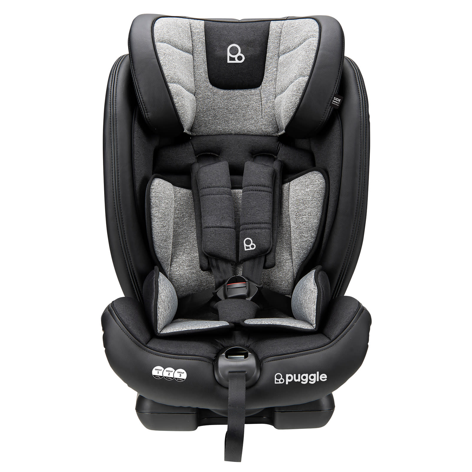 Puggle Safe Fit Gro Group 1 2 3 Car Seat Black 9 Months 12 Years