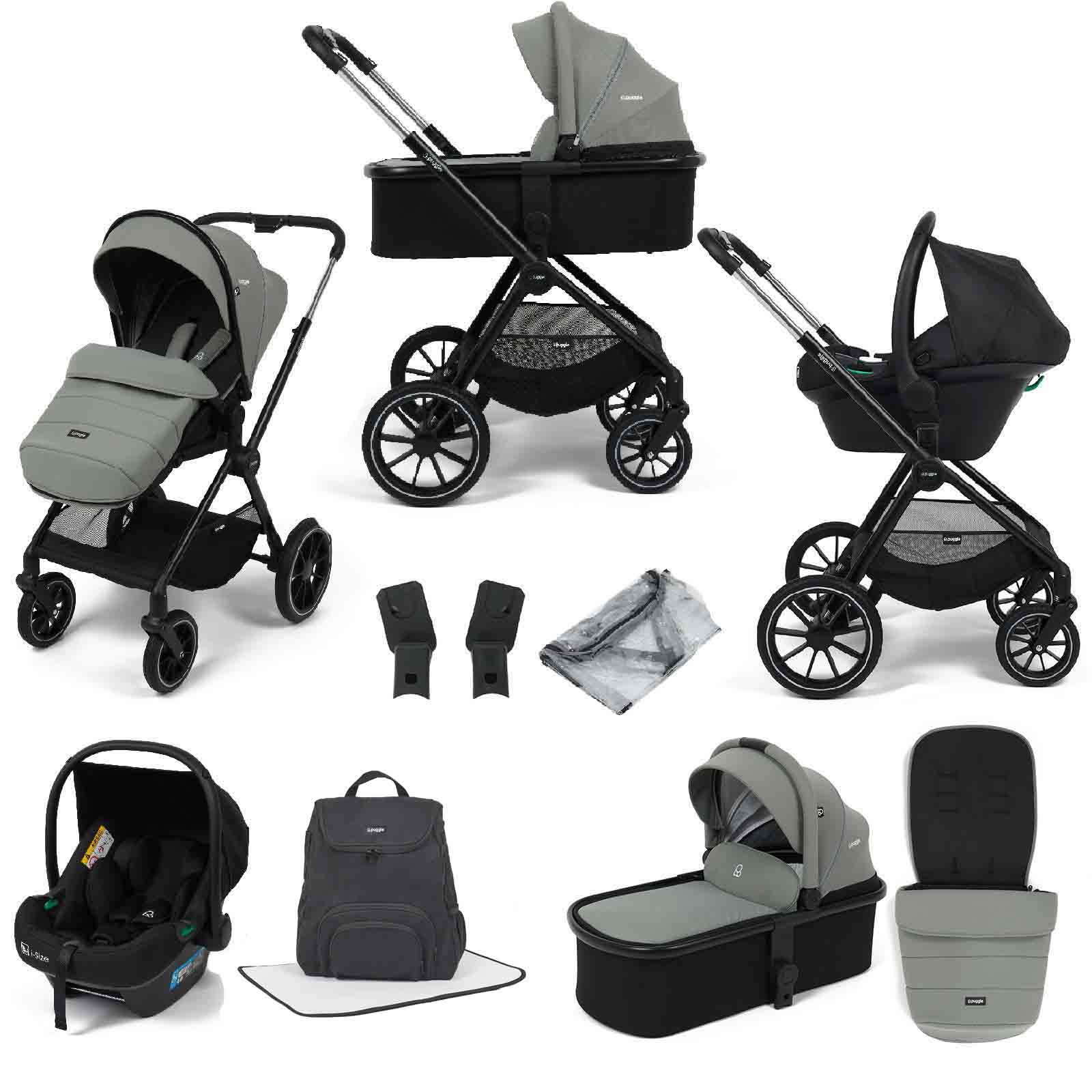 Santiago 3 1 i Travel System Safe Fit Car Seat 9 Piece Bundle Seagrass