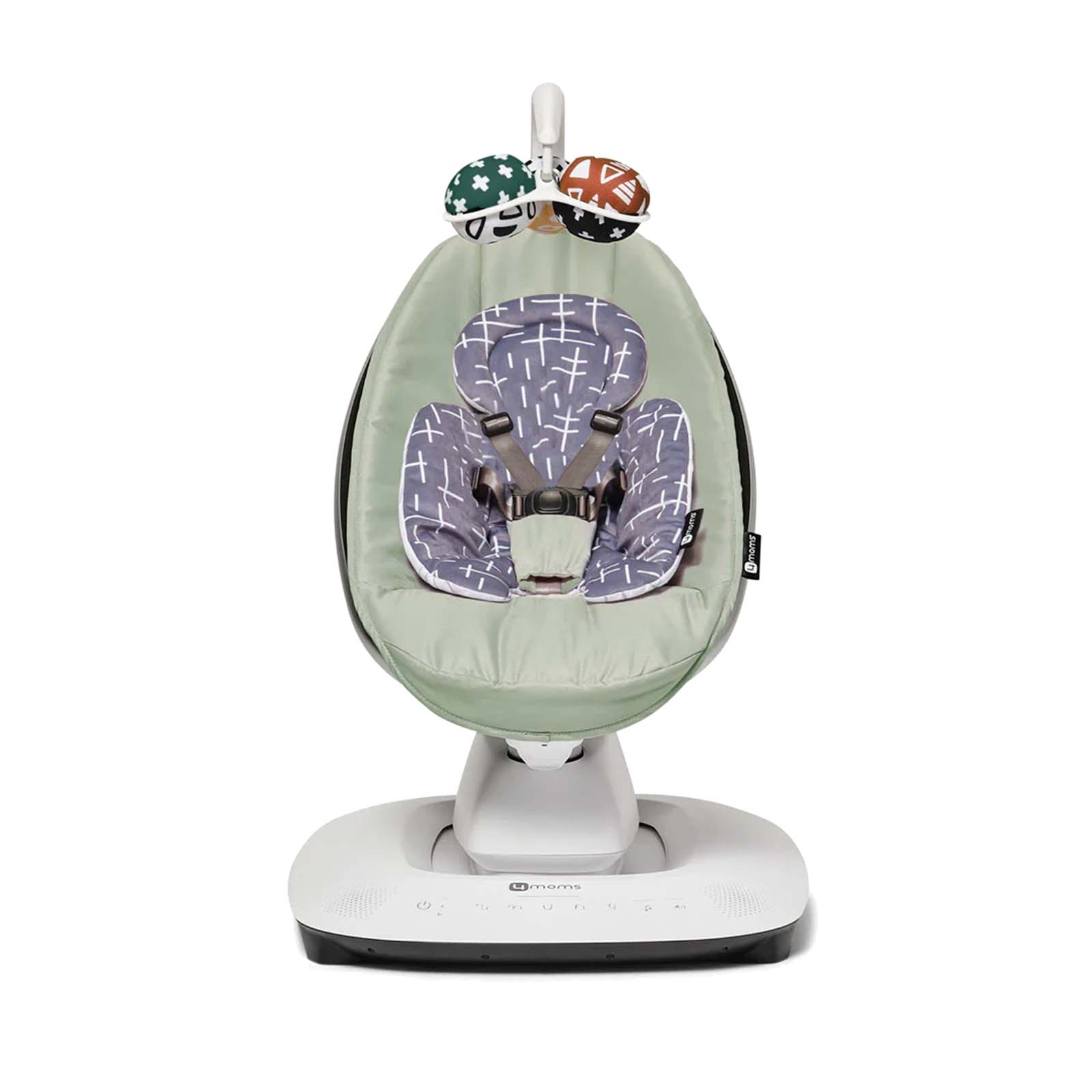 4Moms Mamaroo 5.0 With Maroon Newborn Insert - Sage/Yellow | The