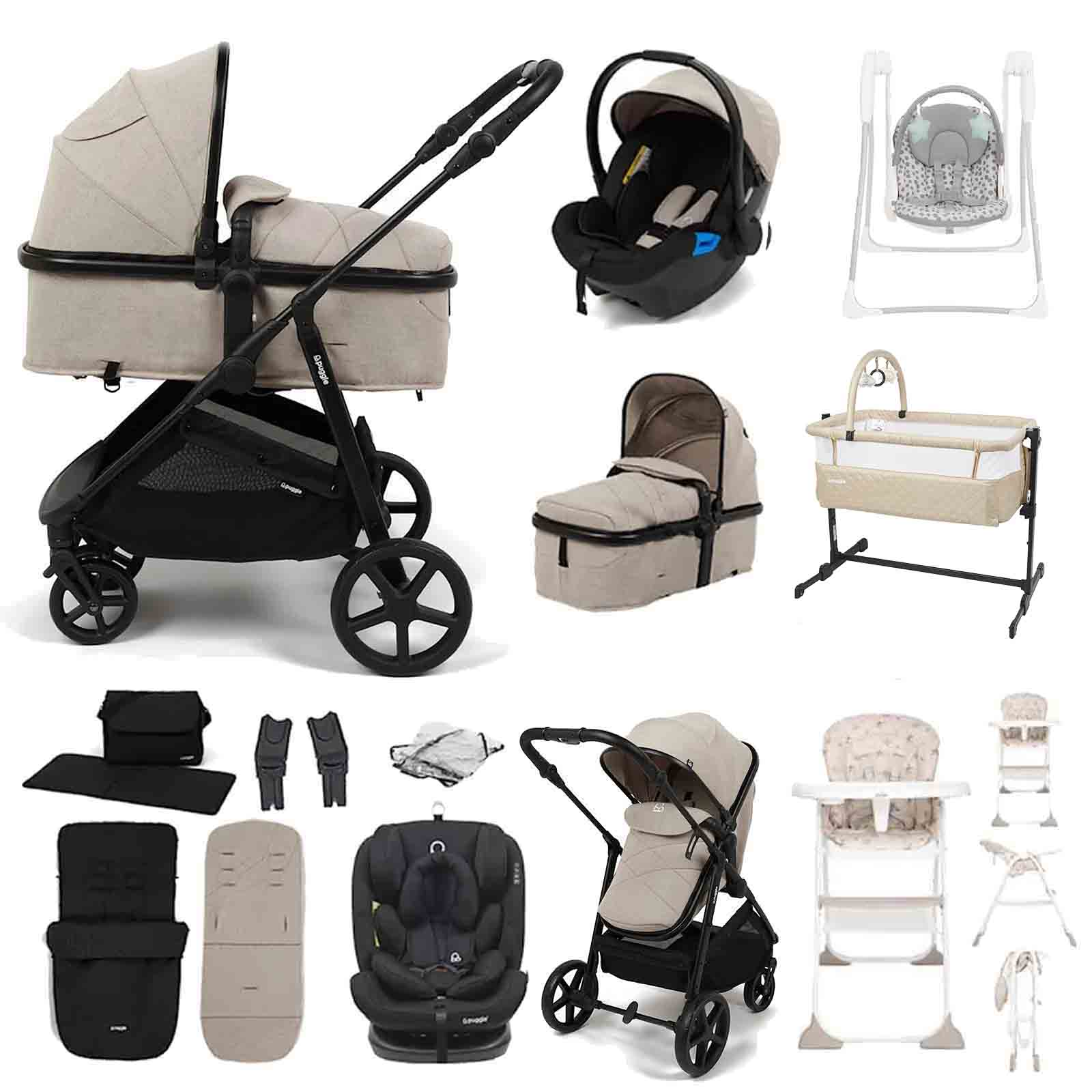 Monaco XT 2 1 Travel System 2 Car Seats 13 Piece Bundle Cashmere
