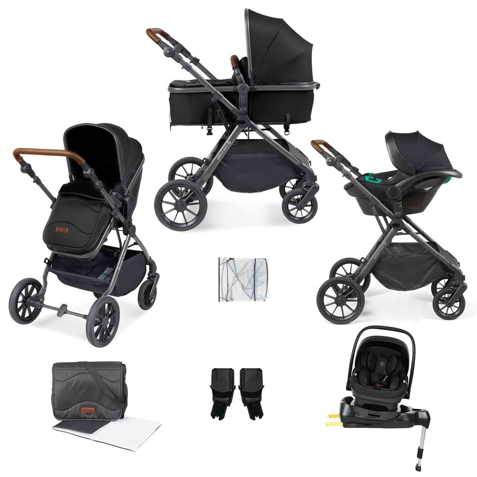 Cosmo 9 Piece Travel System i Nimbus 180° Spin Car Seat & Isofix Base
