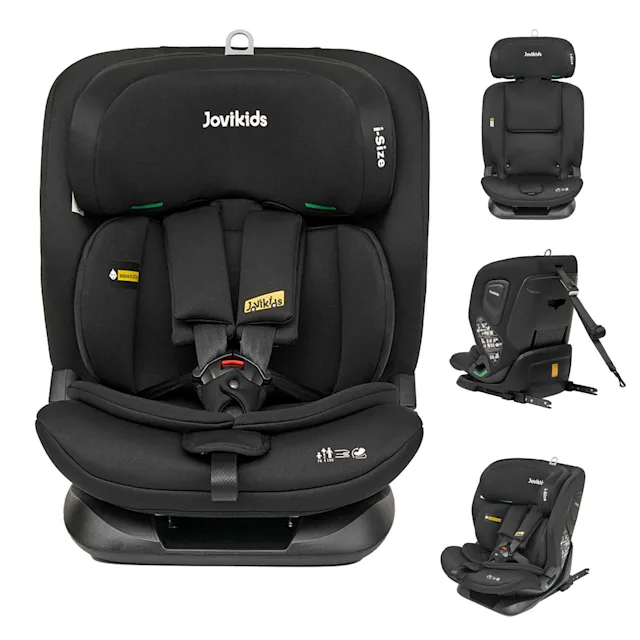 JoviKids Cici TT 67-150cm ISOFIX i-Size Car Seat - Black (15months-12Years)